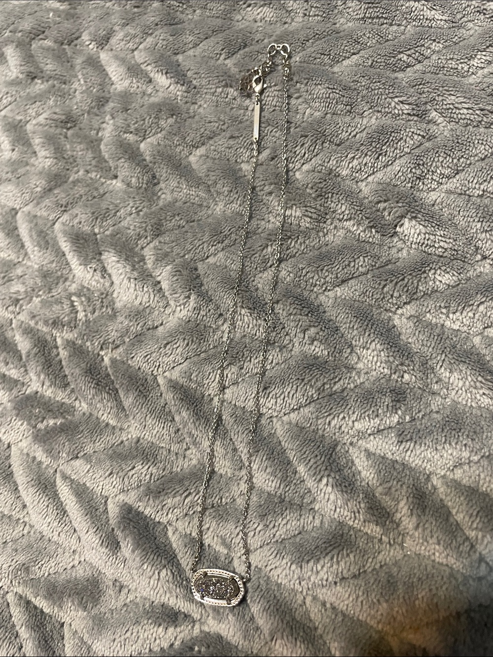 Kendra Scott Necklace - Grey Druzy